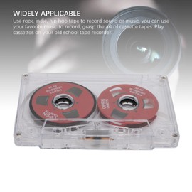 Open Reel Blank Cassette Tape, Double Sided Metal Audio Cassette Tape with Clear Box, 50 Minutes Recording Time, Perfect for Music Recording