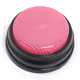 Recordable Talking Button with Led Function Learning Resources Buzzers Pink GTRH