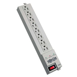 Tripp Lite 8 Outlet Surge Protector Power Strip, 8ft Cord, Right Angle Plug, $35,000 INSURANCE (SK6-6)
