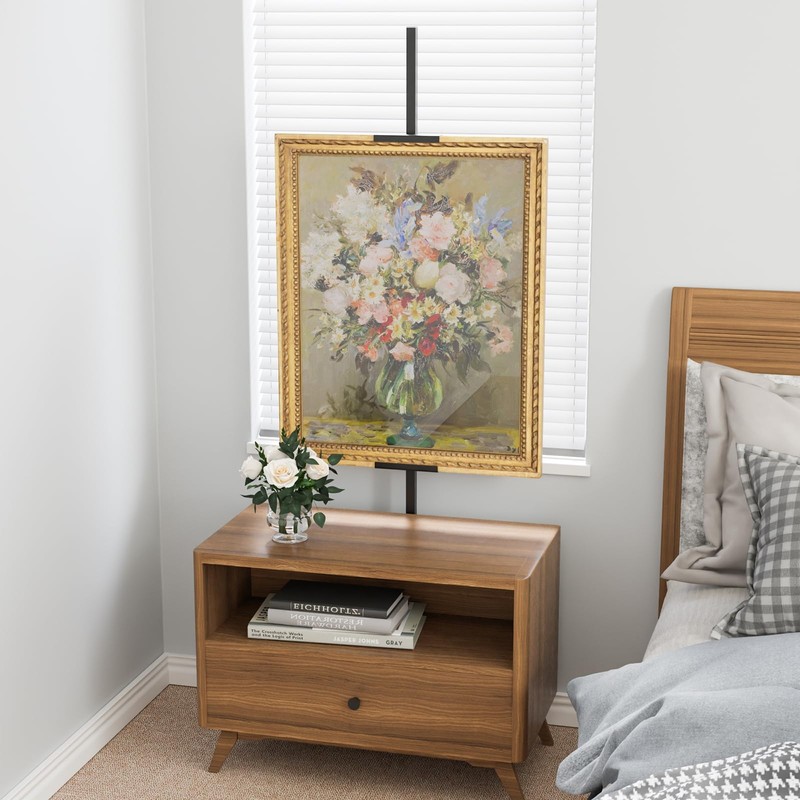 Adjustable Floor Easel Stand, Holds Frames Up to 64"