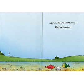 Man Golfing - Oatmeal Studios Funny Masculine Birthday Card