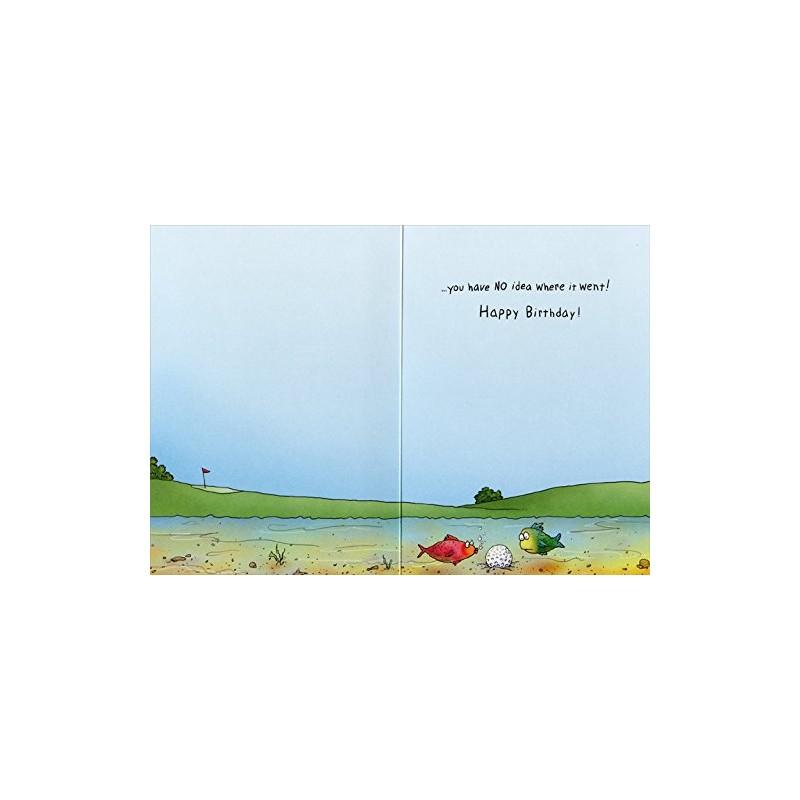 Man Golfing - Oatmeal Studios Funny Masculine Birthday Card