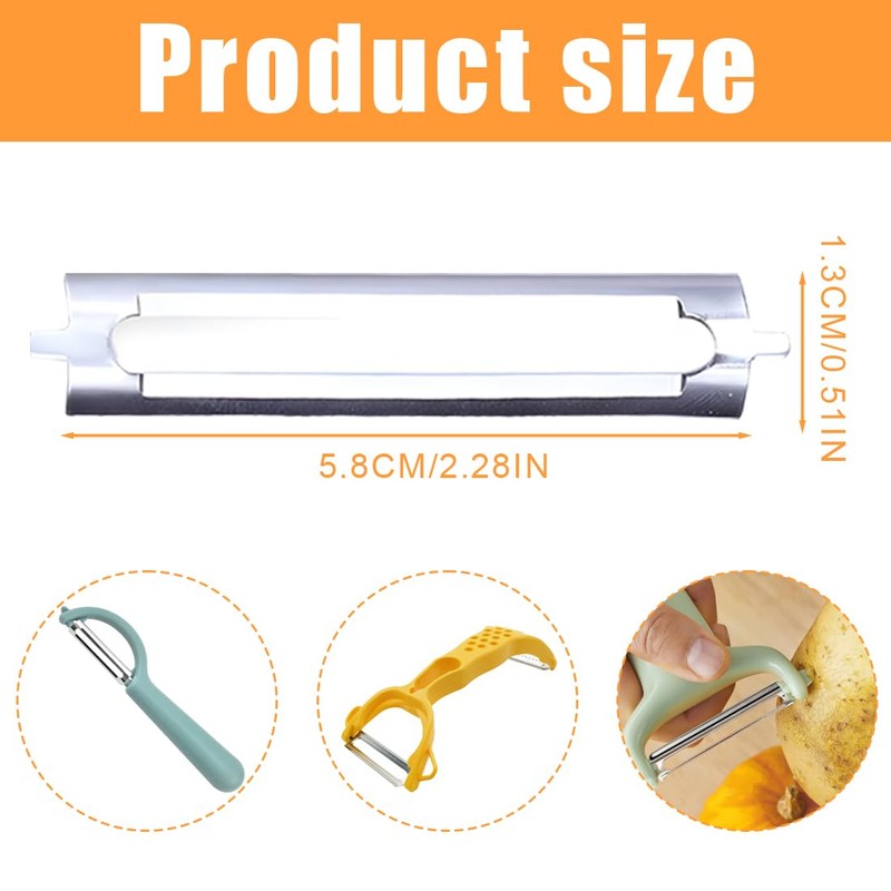 HQRKOTM Pack of 6 Tupper, Peeler Replacement Blades for Asparagus