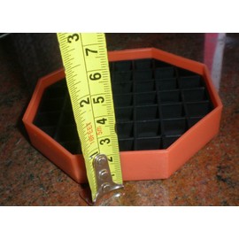 Stainless Products Ltd Polymer Octagonal Drip Tray, Vibrant Black & Orange, Perfect Coffee Companion, Easy-to-Clean Removable Tray (4" x 4" x 0.82")