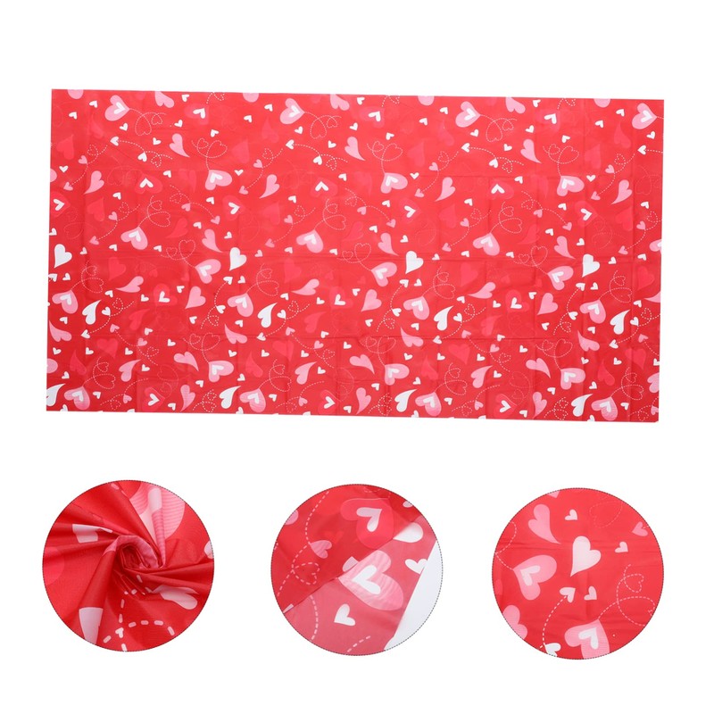 Alipis Heart Tablecloth 2pcs Valentines Day Tablecloth or Heart-Shaped Proposal