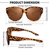 URUMQI Over Glasses Sunglasses Womens, Trendy Round Cat Eye Sun