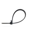 Black Releasable Reusable cable ties 7.2mmx200mm, 10 pieces