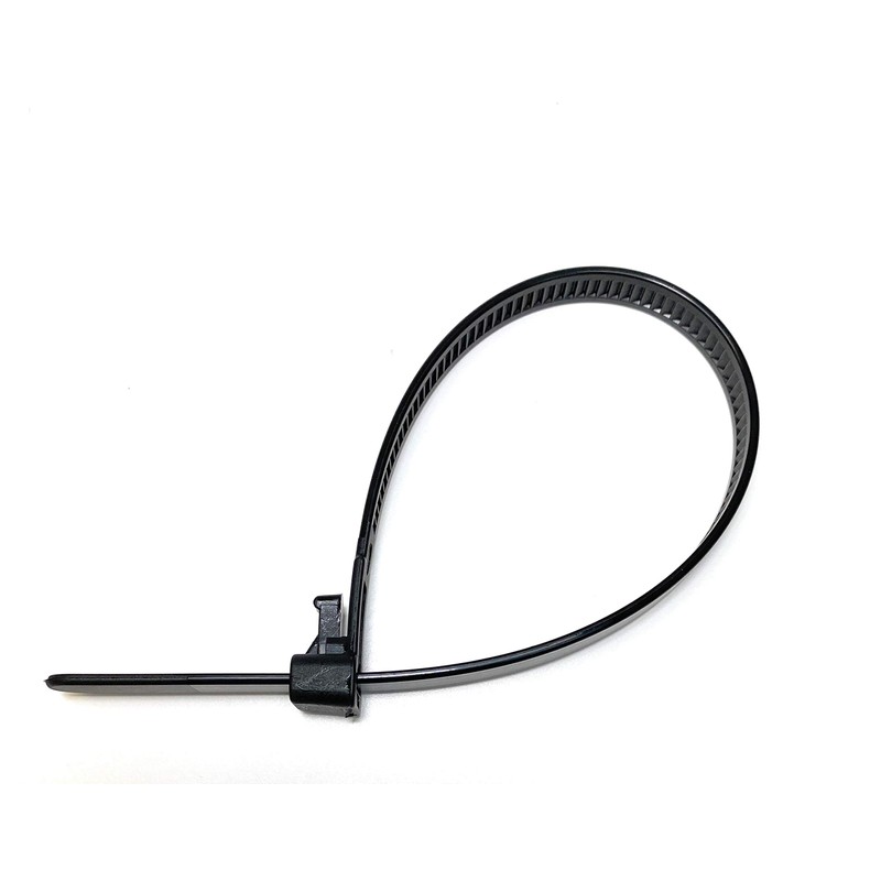 Black Releasable Reusable cable ties 7.2mmx200mm, 10 pieces