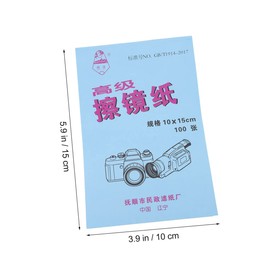 Gadpiparty High-Quality Lens Cleaning Paper 100 Sheets 10x15cm Dust-Free Microscope Cleaning Tissue for Lenses Cameras and Glasses