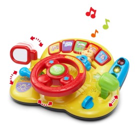 VTech Interactive Driving Toy for Toddlers with Steering Wheel Sounds and Music