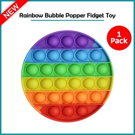 Fenzer B2G1 FREE Bubble Pop Fidget Sensory Stress Rainbow Circle Fidget Toy Poppers