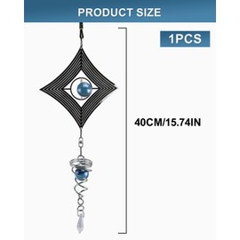 GAJUS 1 Piece Stainless Steel Wind Chime Elegant Rotating Window Pendant, Elegant Rotating Window Pendant