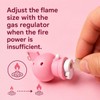 LOOSLOON Bear Torch Lighter with Pink Flame, Novelty Refillable Butane