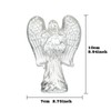 NaneTidy Glass Angel Figurine Clear Glass Wing Angel Paperweight Desktop
