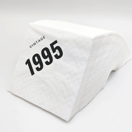 SharkBliss Vintage 1995 30th Birthday Cocktail Napkins, 100 Pack Black Vintage 1995 Disposable Paper Beverage Cocktail Napkins for His Her Thirty 30th Birthday Party, 2-Ply, 5x5" (1995 Black)