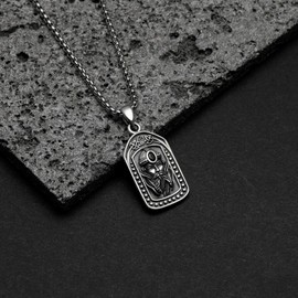 XIXLES St Michael/Raphael Necklaces 925 Sterling Silver Saint ArchangelPendant Christian Jewellery Gifts for Women Men (Viking)
