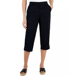 Karen Scott Women's Comfort Waist Capri Pants Deep Black Sz 6