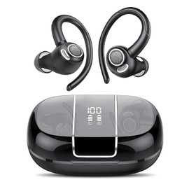 Wireless Earbud Bluetooth 5.3 Over-Ear Sport Headphones Touch Control Hi-Fi Stereo True TWS in Earphones IP6 Waterproof 48H Playback LED Power Display Noise Reduction Headset for Gym