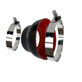 Bekelan 4" to 5"(102-127mm) High-Temp Silicone Reducer Hose With Stainless T-Bolt Clamp - Heavy Duty 4-Ply Reinforced Design for Automotive Turbo/Intercooler/Intake Piping/Industrial Hydraulic