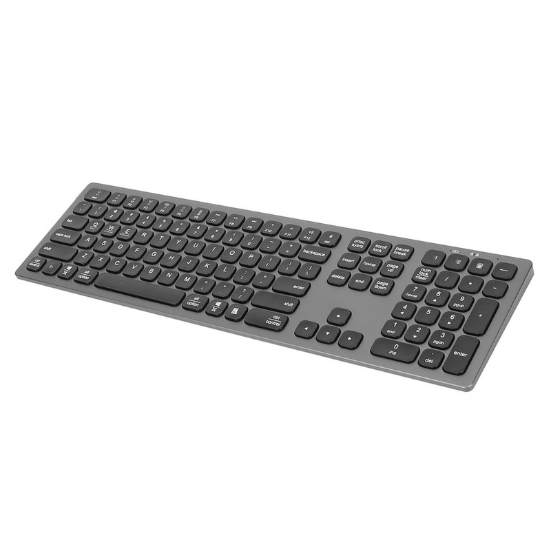 Bluetooth Keyboard with Numeric Keypad Skid Resistance Pads 110 Keys