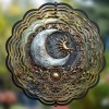 Unbranded 3D Metalwork Moon Wind Spinner | Cosmic Garden Accent