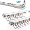 6ft-12ft Upgraded Aluminum Curtain Track, Ceiling or Wall mount, Curtain