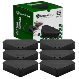 Mouse Bait Station Outdoor with Keys 6 Pack | Tamper Resistant Mice Bait Boxes | Mice Stations for Indoors & Outdoor Use | Safe for Children and Pets Mouse Traps | Small Rodent Bait Station |