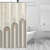 SCECALA Modern Funny Cat Shower Curtain, Mid Century Style, 72x72