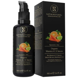 Satin Naturel Organic Vitamin ACE Serum - Anti-Wrinkle Serum w/Vitamin C & E, Hyaluronic Acid & Retinol