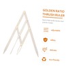 WOONEKY Three-point Eyebrow Measuring Ruler Stainless Steel Gold Ratio Easy