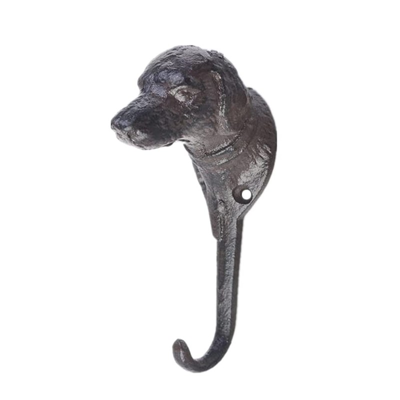 Kassbest Retro Creative Wall Hooks Dog Head shape Cast Iron