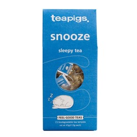 Teapigs Organic Snooze Herbal Tea Made With Whole Herbs And Fruits (1 Pack Of 15 Temple Tea Bags) Naturally Caffeine Free