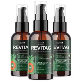 ReviTag Skin Serum – Natural Formula for Smooth Skin and Collagen Support – Non-GMO, Easy to Use, Made in GMP Facility, Made in USA - 2 Fl. Oz, 3 Month Supply