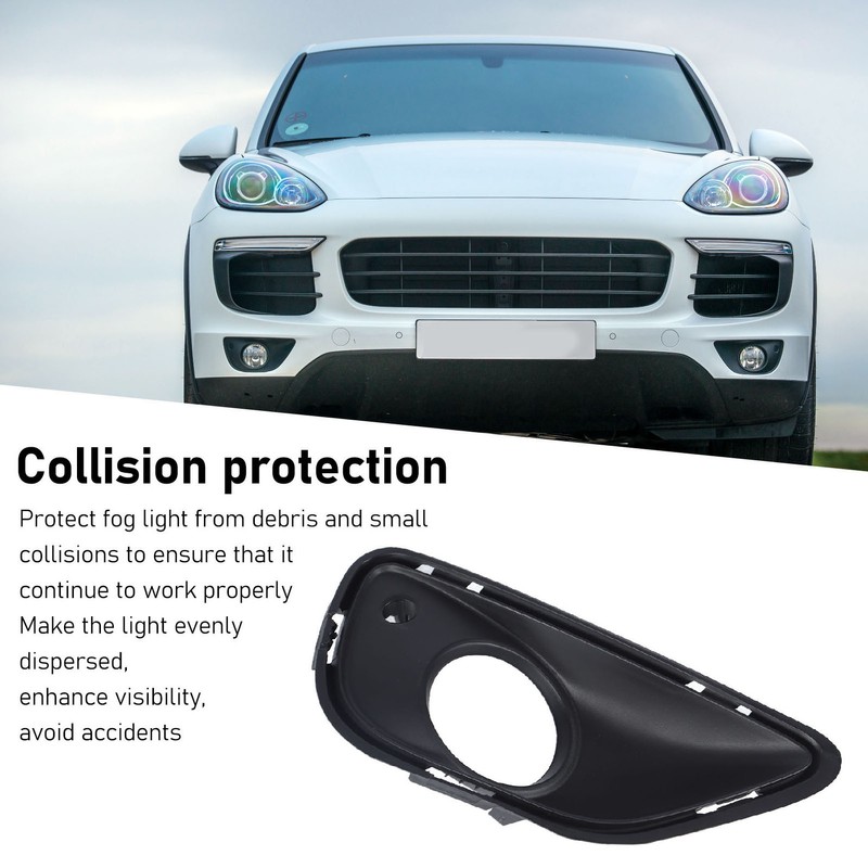 Fog Light Frame Black Shockproof Fog Lamp Bezel Trim Cover