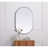 Elegant Decor Asha 20x30" Oval Modern MDF Wood/Iron Mirror in