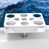 Boat Table with Rod Holder Mount, Bar Boat Caddy Organizer,