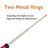 ValueHall Handheld Flagpole 2Pcs Lightweight Extendable Stainless Steel Handheld Flagpole