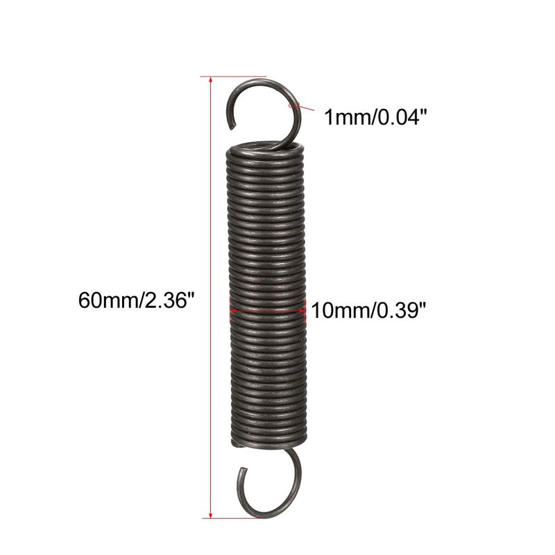 TOP-VIGOR 1Pcs Extension Compressed Spring, 1mm Wire Dia, 10mm OD,