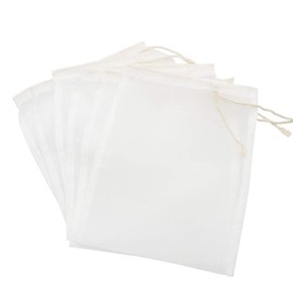 Baven Pack of 6 Aquarium Filter Bags, 145 Micron Media Mesh Filter Bags with Drawstring for Aquarium Balls, Activated Carbon, Pellet Charcoal, White