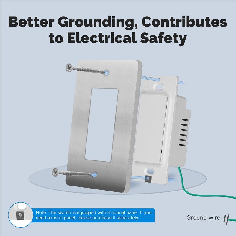 Swokely Matter WiFi Smart Light Switches, Netural Wire Required, 2.4GHz