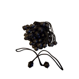 Professional EZ Travel Collection 9" Black Bungee Balls with Ribbed Ball (100-Pack)