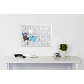 Umbra Trigon, Wall Mounted Bulletin Board, Magnetic Board, and Message Board, White