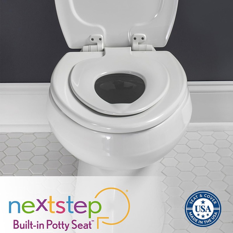 Mayfair NextStep2 Toilet Seat with Built-In Toddler Potty Training Seat,