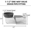 1-1/2" Anti-Odor Sink Trap, One-Way Drain Valve Backflow Preventer, 1