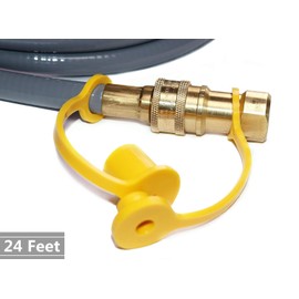 DOZYANT 24 Feet 3/8-inch ID Natural Gas Grill Hose with Quick Connect Propane Gas Hose Assembly for Low Pressure Appliance -3/8 Female Pipe Thread x 3/8 Male Flare Quick Disconnect - CSA Certified