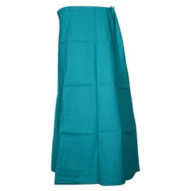 Rajasthankrafts Saree Petticoat Cotton Fine Stitched Trandy Adjustable Waist Saree Underskirt Lining Skirt Indian (Light Green No 204)