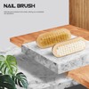 SAFIGLE 2Pcs Wooden Manicure Brush Double Sided Fingernail for Home