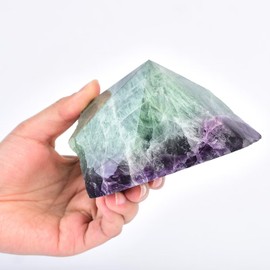 Natural Green Purple Fluorite Crystal Wand Irregular Quartz Column 2.2-2.8 Lbs