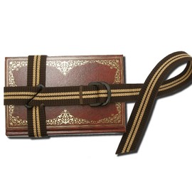 Mori Seiji Original Book Band Text Book Lock 1.2 inch (3 cm) Wide Non-Metal (Khaki)