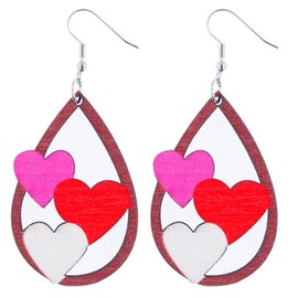 Ymimanchil Heart Earrings for Women Red Heart Dangle Earrings Valentines Earrings Valentines Day Gifts